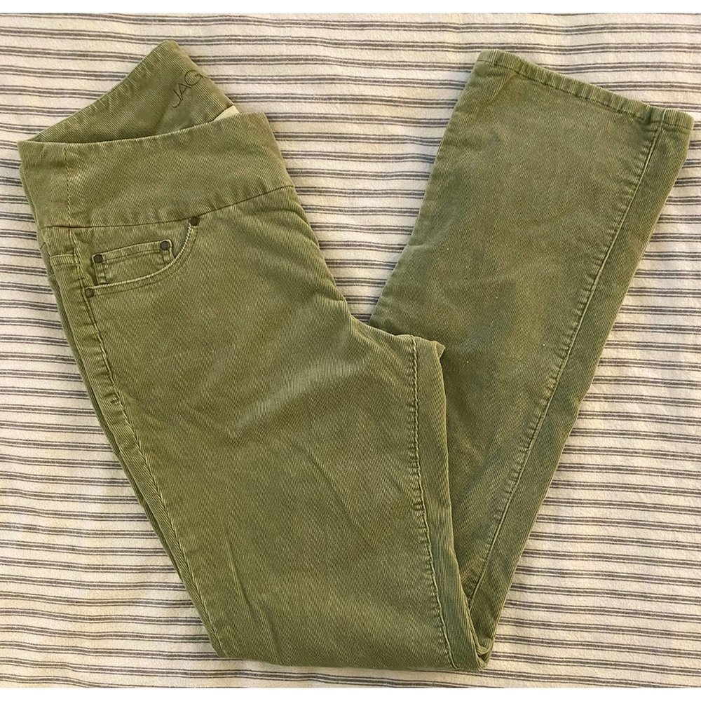 JAG Pull On Corduroy Pants, Light Green, Size 10